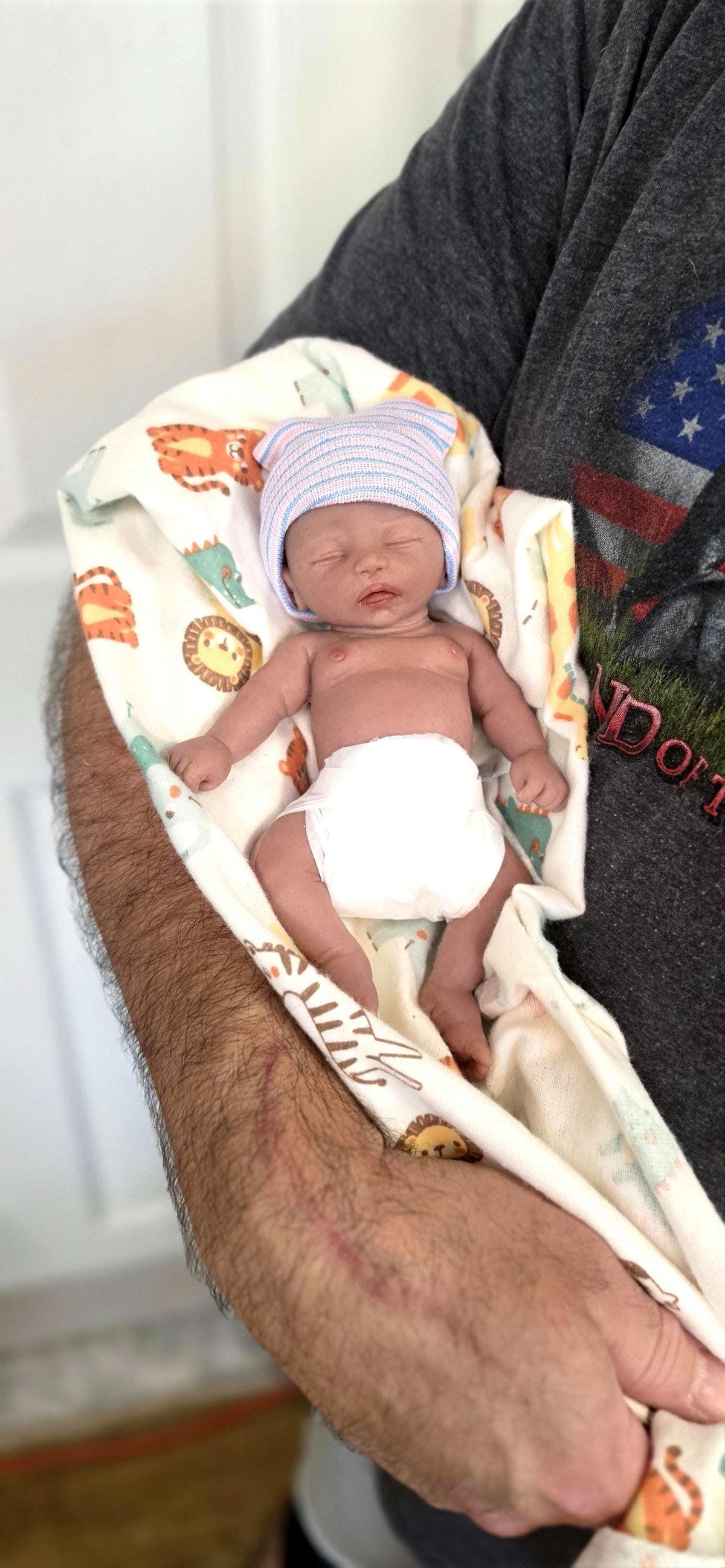 Authentic 8" Silicone Baby Girl Doll - Izzy Enhanced Realism Edition Handmade by Artist
