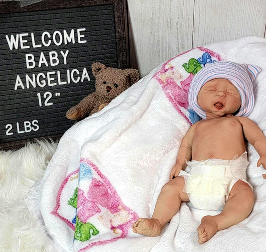 Authentic 12" Silicone Baby Doll Angelica or Arthur Enhanced Realism Edition Handmade by Artist
