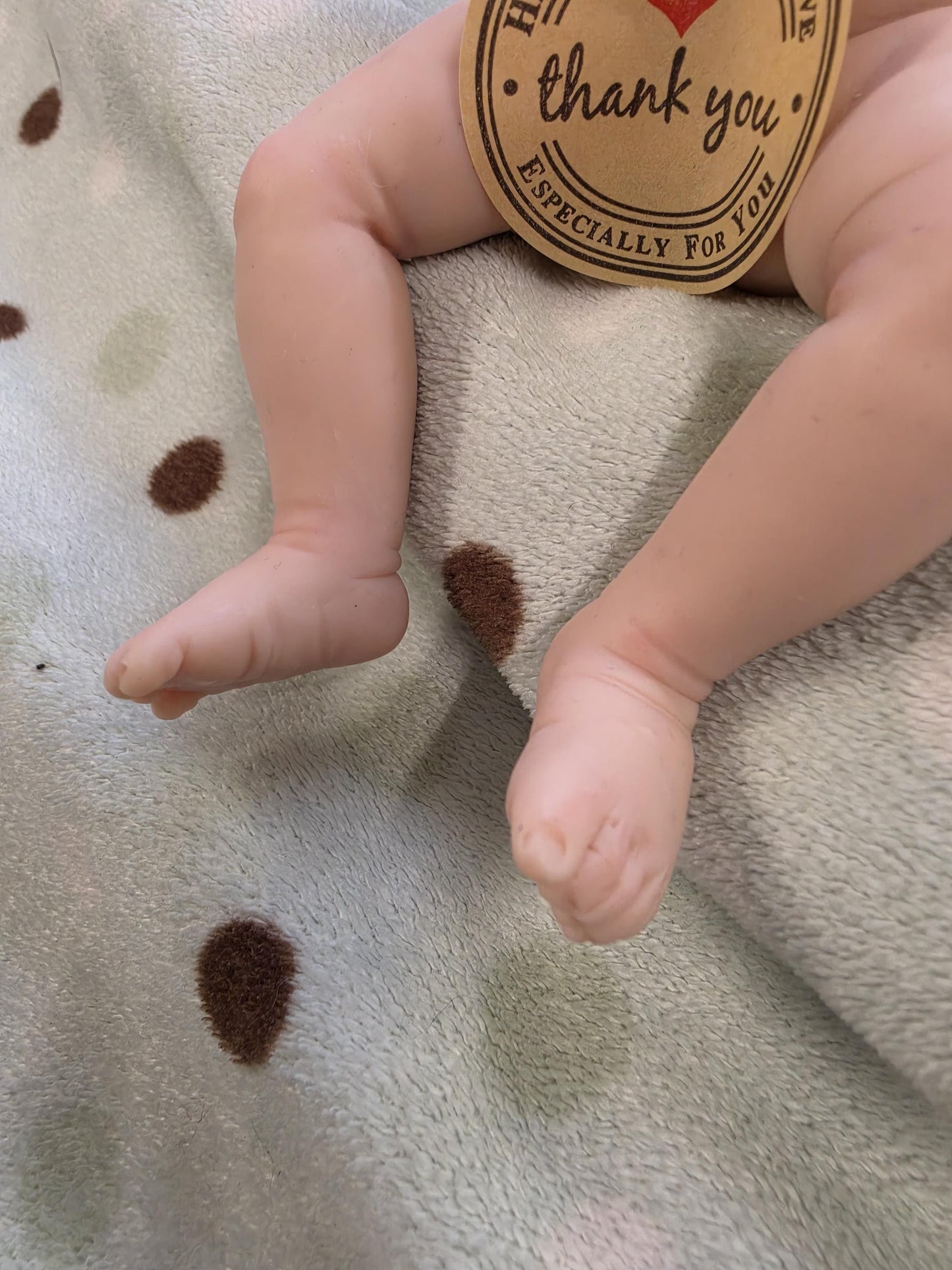 PRE ORDER Authentic 7.5" Silicone Baby Girl Doll - "Avery" Enhanced Realism Edition Handmade by Artist