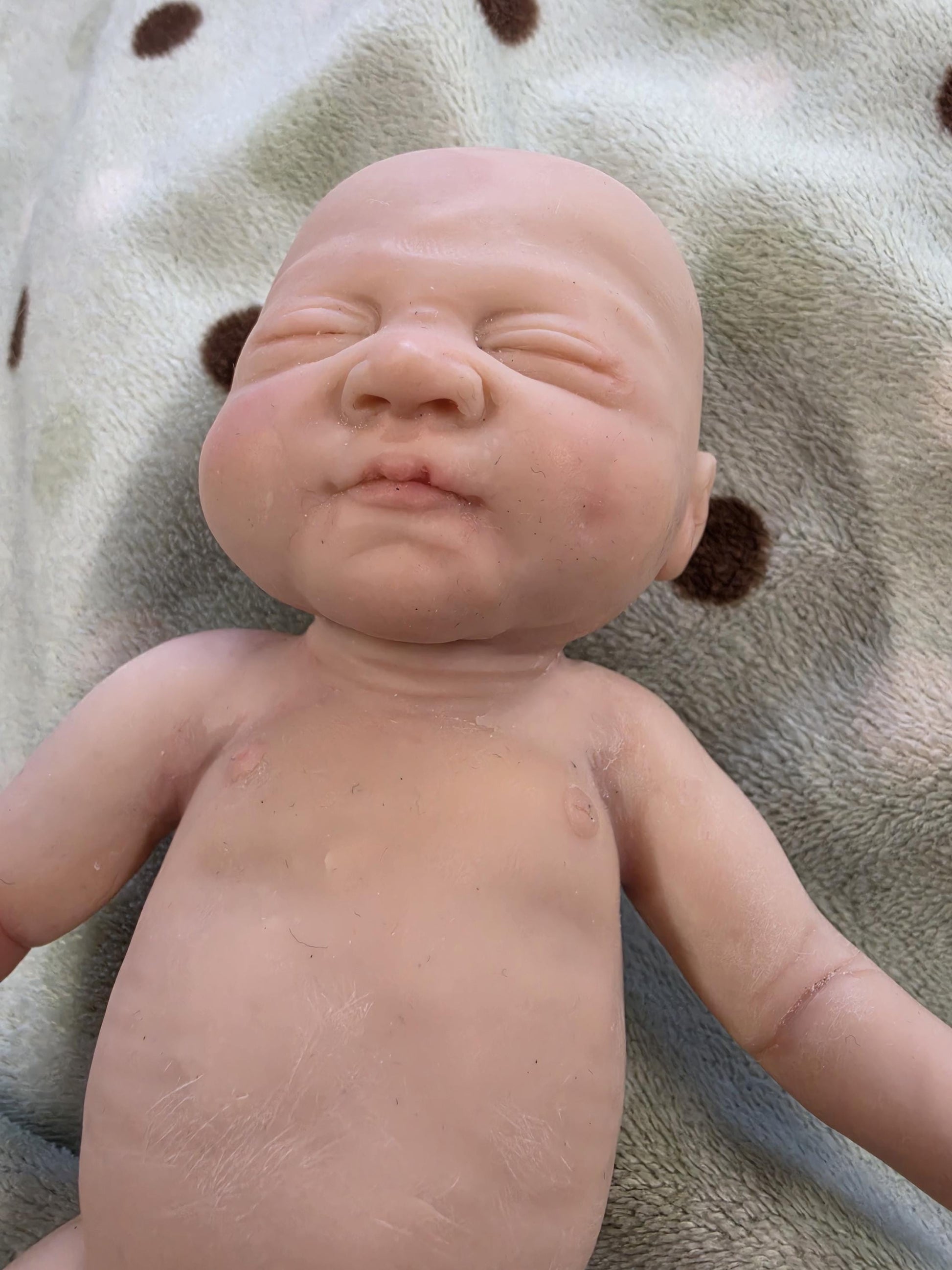 PRE ORDER Authentic 7.5" Silicone Baby Girl Doll - "Avery" Enhanced Realism Edition Handmade by Artist