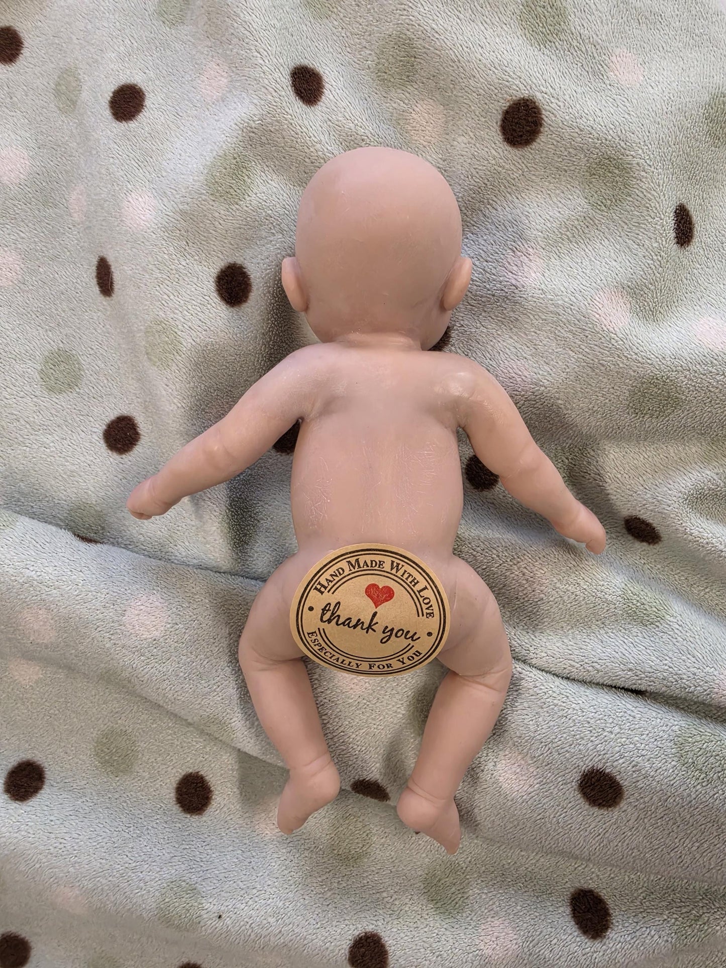 PRE ORDER Authentic 7.5" Silicone Baby Girl Doll - "Avery" Enhanced Realism Edition Handmade by Artist