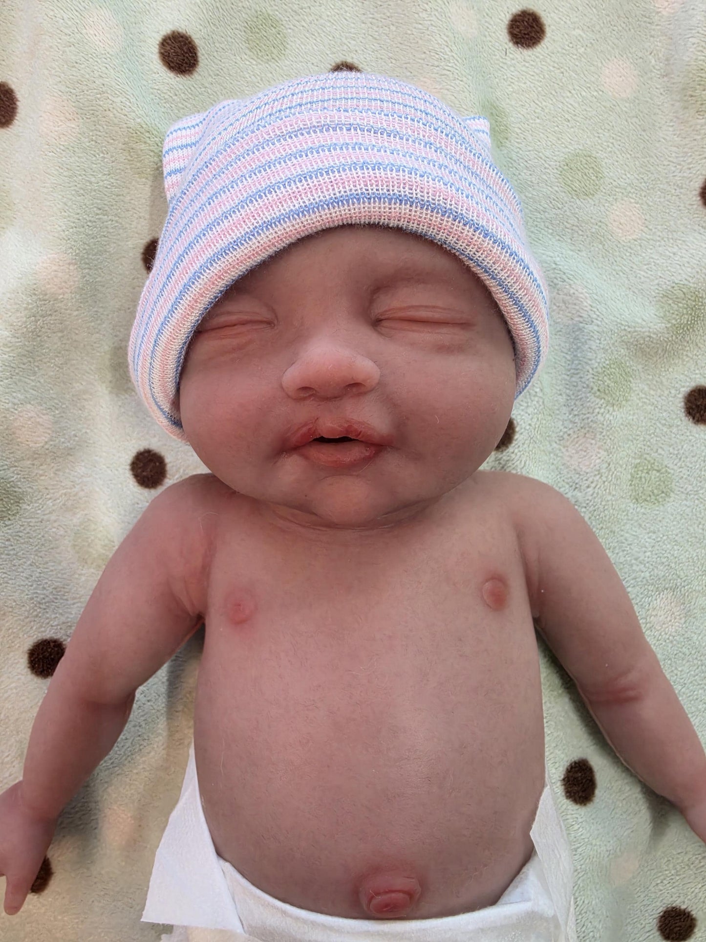 Ready to ship Authentic 14" Silicone Baby Girl Doll Enhanced Realism Edition - Emerson Handmade by Artist