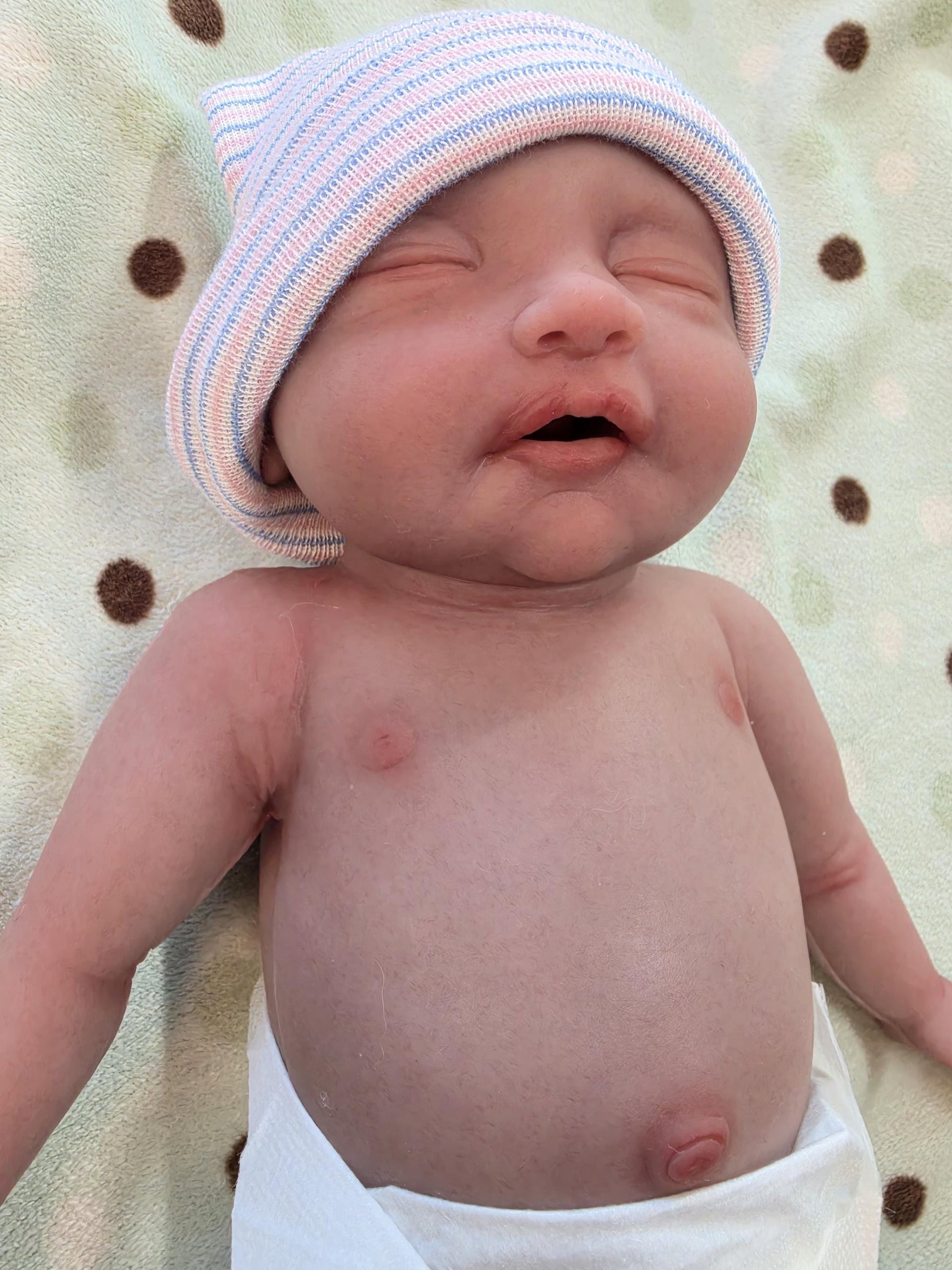 Ready to ship Authentic 14" Silicone Baby Girl Doll Enhanced Realism Edition - Emerson Handmade by Artist