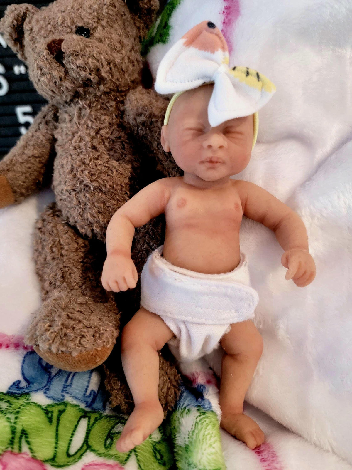 Authentic 6" Silicone Baby Girl Doll Blake Enhanced Realism Edition Handmade by Artist