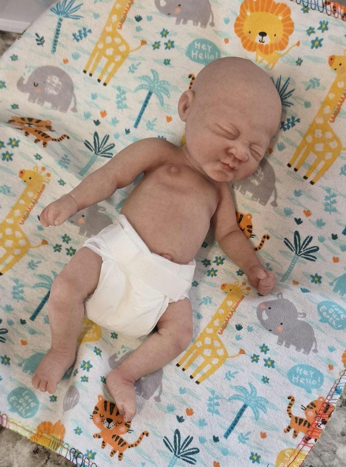 Authentic 7.5" Silicone Baby Girl Doll - "Avery" Enhanced Realism Edition Handmade by Artist