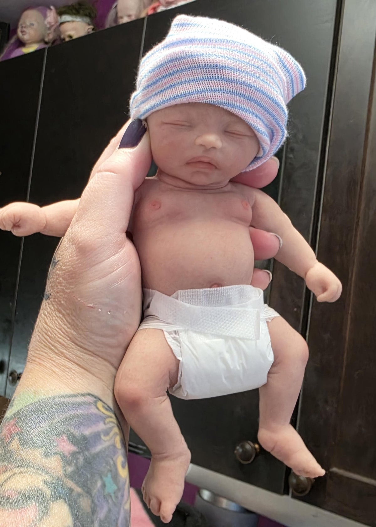 Authentic 8" Silicone Baby Girl Doll - Izzy Enhanced Realism Edition Handmade by Artist