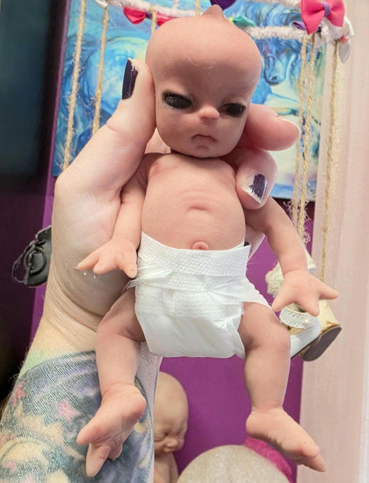 Authentic 7" Alien Silicone Baby Doll "Lunar" Handmade by Artist