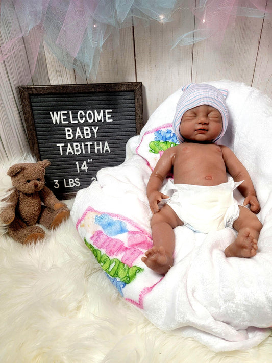Authentic 14" Silicone Baby Doll "Tabitha" or "Tony" Enhanced Realism Edition Handmade by Artist