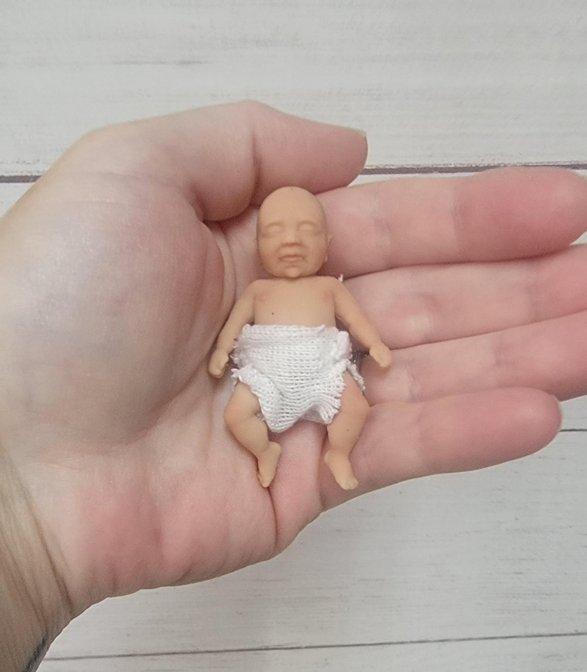 Authentic 2.5" Silicone Baby Doll "Mary" New Enhanced Realism Edition Handmade by Artist