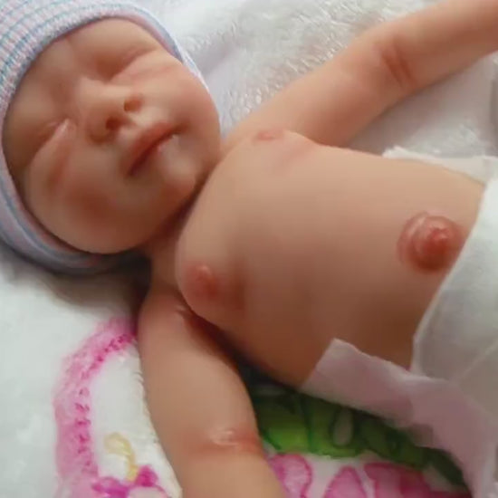 Full Body Silicone Baby Doll 12 inch "Quinn"