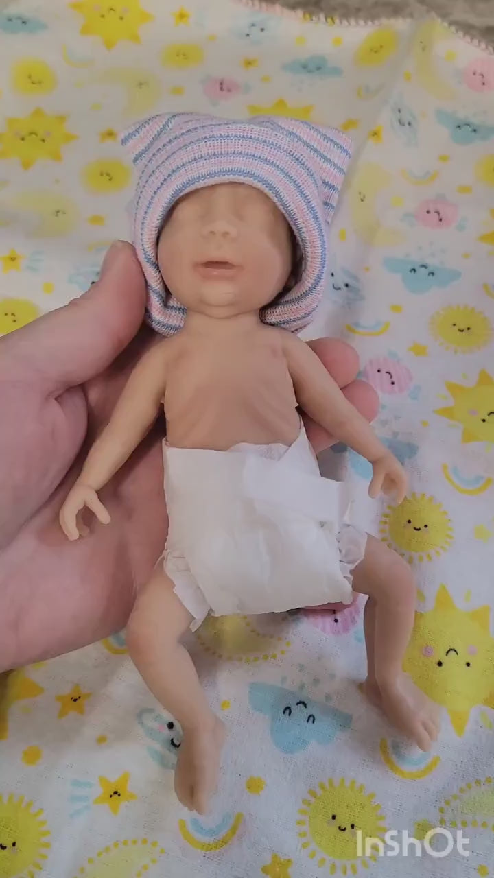 Authentic 7" Silicone Girl Baby Doll "Penelope" Enhanced Realism Edition