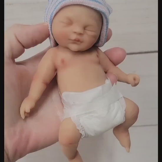 Silicone Baby Doll 6" Boy or Girl "Gabriel" or "Gabby"