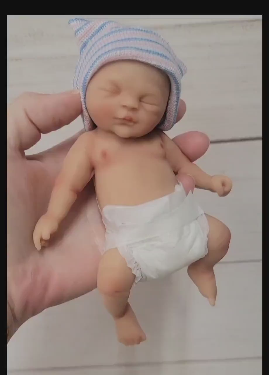 Silicone Baby Doll 6" Boy or Girl "Gabriel" or "Gabby"