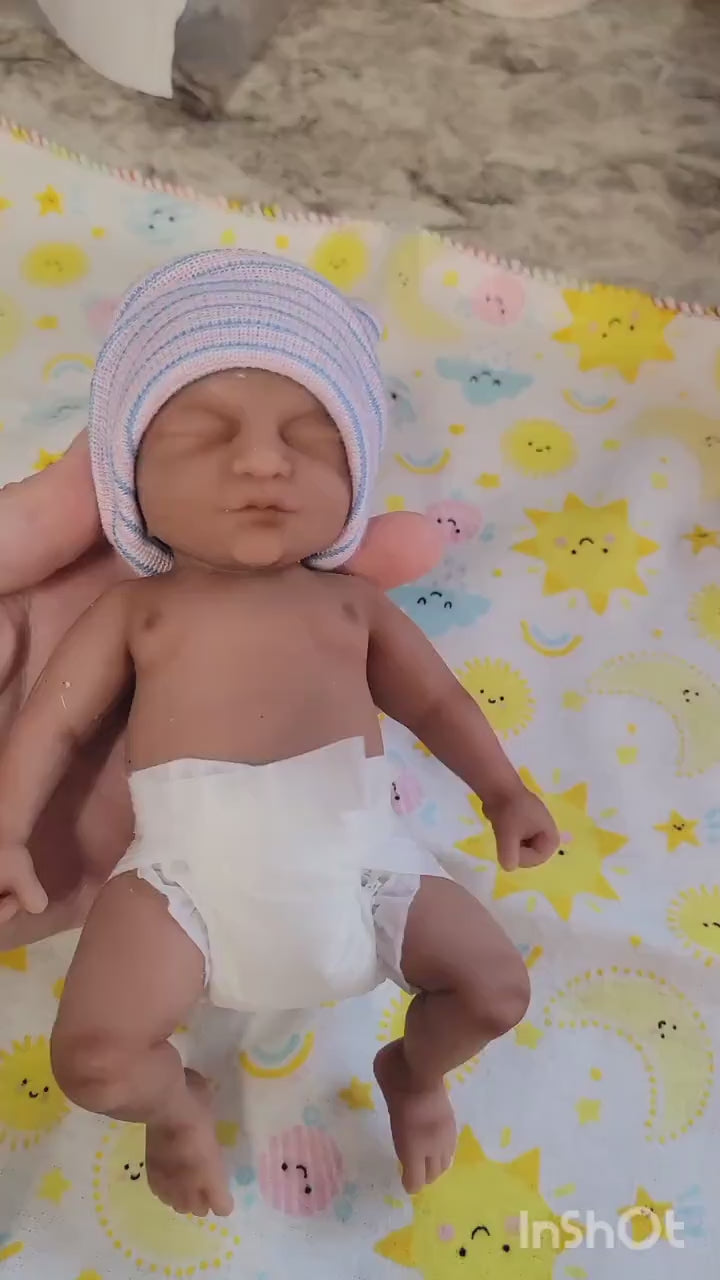 Authentic 7" Full Silicone Reborn Baby Doll "Bailey" Enhanced Realism Edition