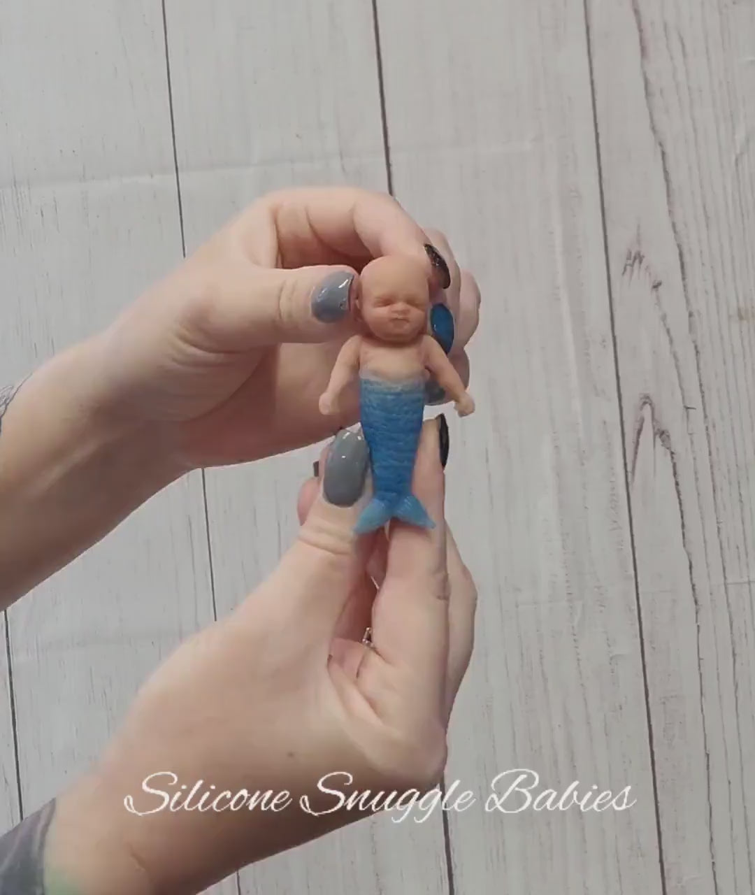 Authentic 3" Mermaid "Drew" Full Silicone Baby Doll New Realism Edition Handmade by Artist