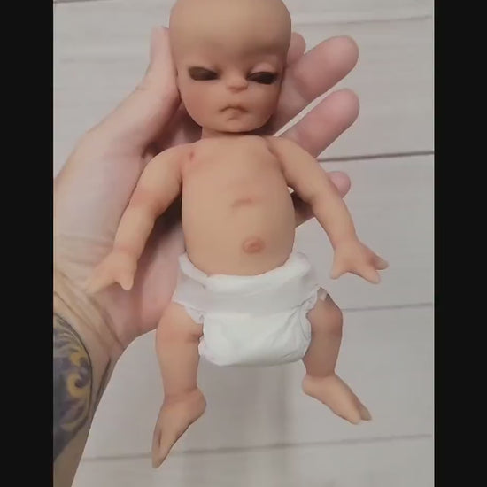 Authentic 7" Alien Silicone Baby Doll "Lunar" Handmade by Artist