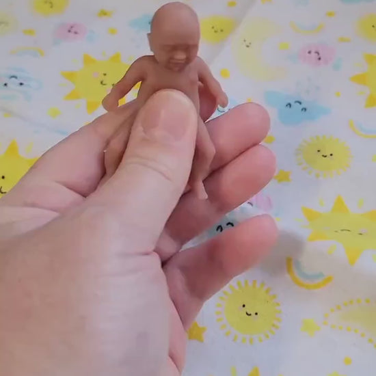 Authentic 2.5" Silicone Baby Doll "Mary" New Enhanced Realism Edition Handmade by Artist
