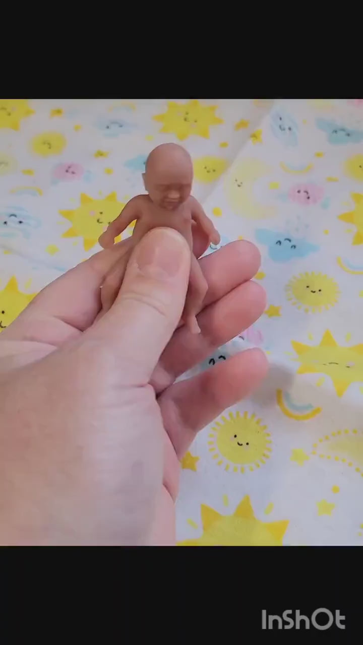Authentic 2.5" Silicone Baby Doll "Mary" New Enhanced Realism Edition Handmade by Artist