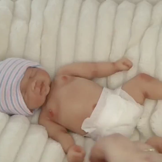 Silicone Baby Doll 8 inch Boy or Girl "Cooper"