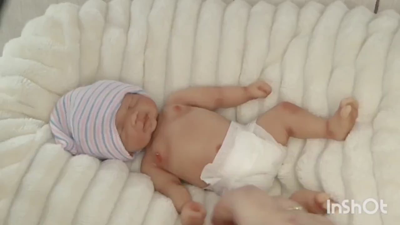 Silicone Baby Doll 8 inch Boy or Girl "Cooper"