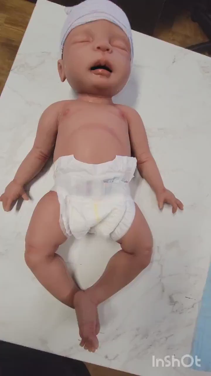 Silicone Baby Doll Girl or Boy 22 inch "Riley"