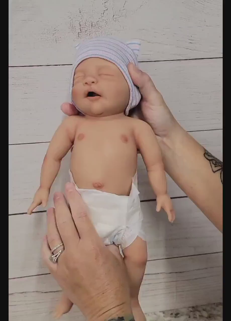 Full Body Silicone Baby Doll 14 inch "Phoebe" or "Phillip"