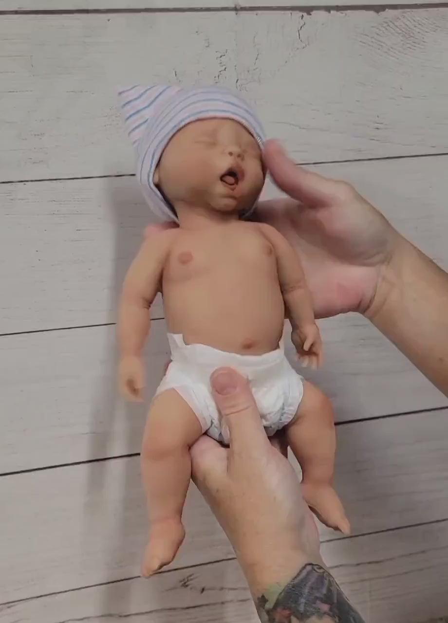 12" Silicone Baby Doll "Angelica" or "Arthur" Handmade in USA Reborn Therapy or Gift Children