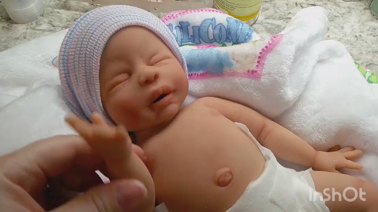 Full Body Silicone Baby Doll 14 inch "Sabrina" or "Sebastian"