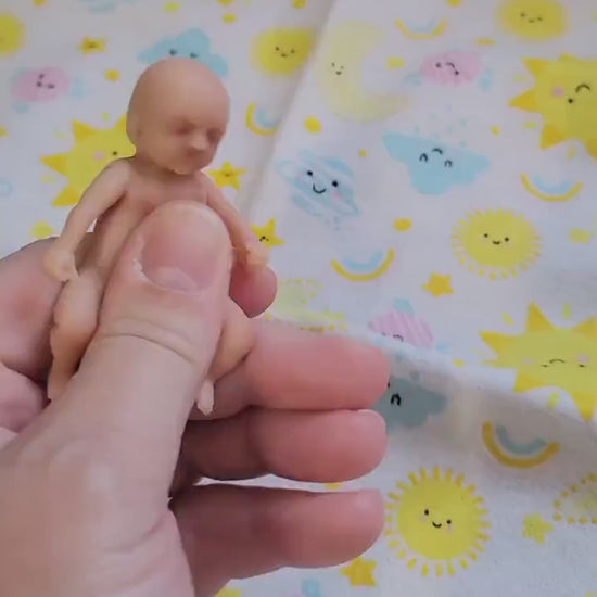 Authentic 2.5" Silicone Baby Doll "Bailey" Enhanced Realism Edition Handmade by Artist