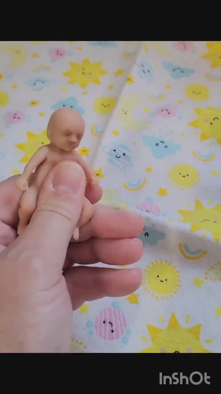 Authentic 2.5" Silicone Baby Doll "Bailey" Enhanced Realism Edition Handmade by Artist