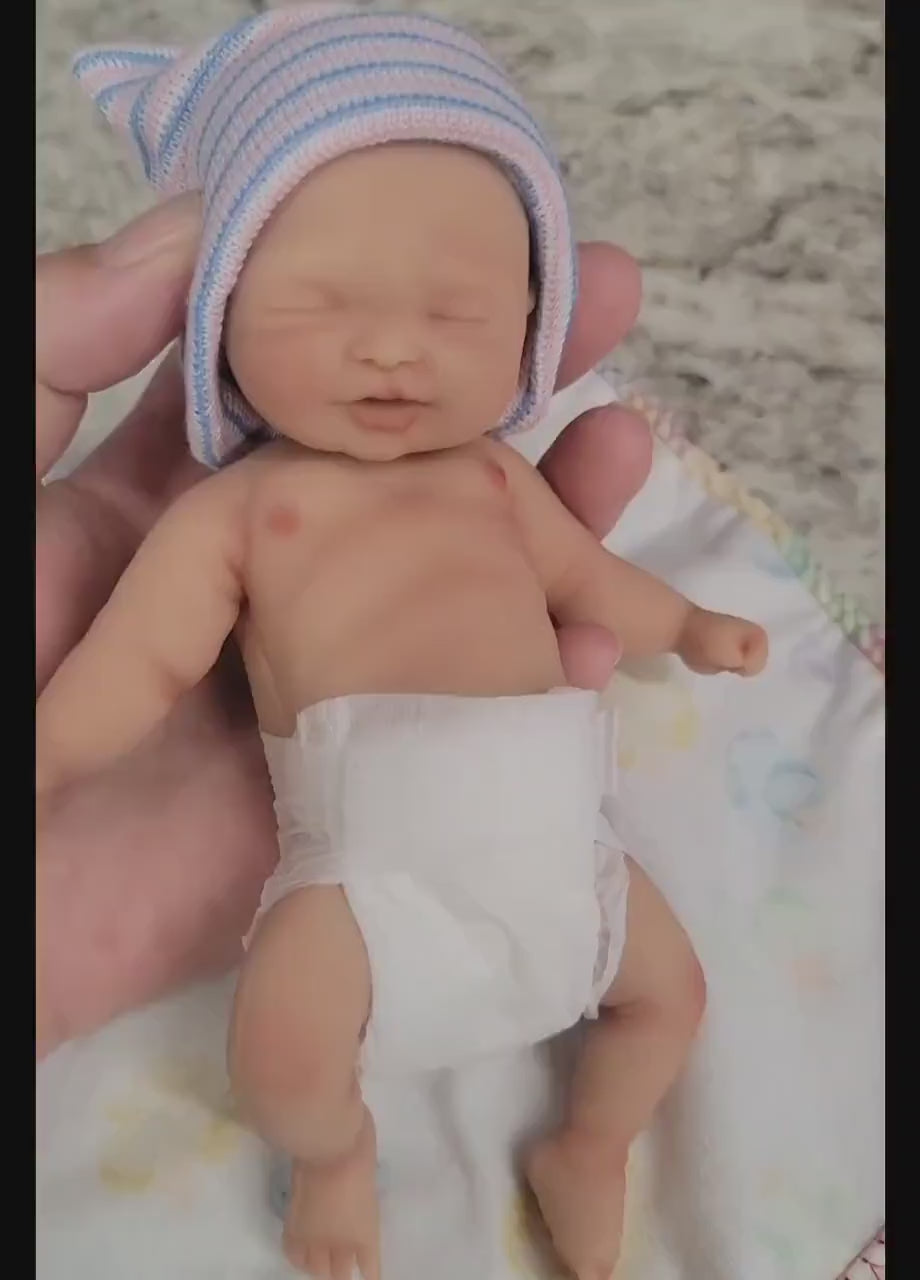 Drink and Wet Silicone Baby Girl Doll 7 inch "Kayla"