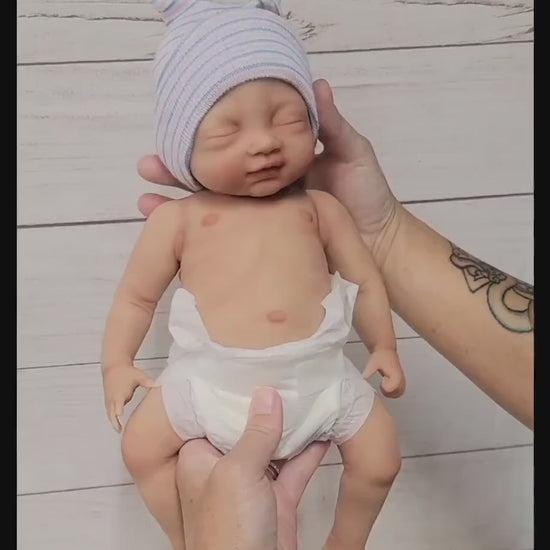 Full Body Silicone Baby Doll 14 inch "Tabitha" or "Tony"