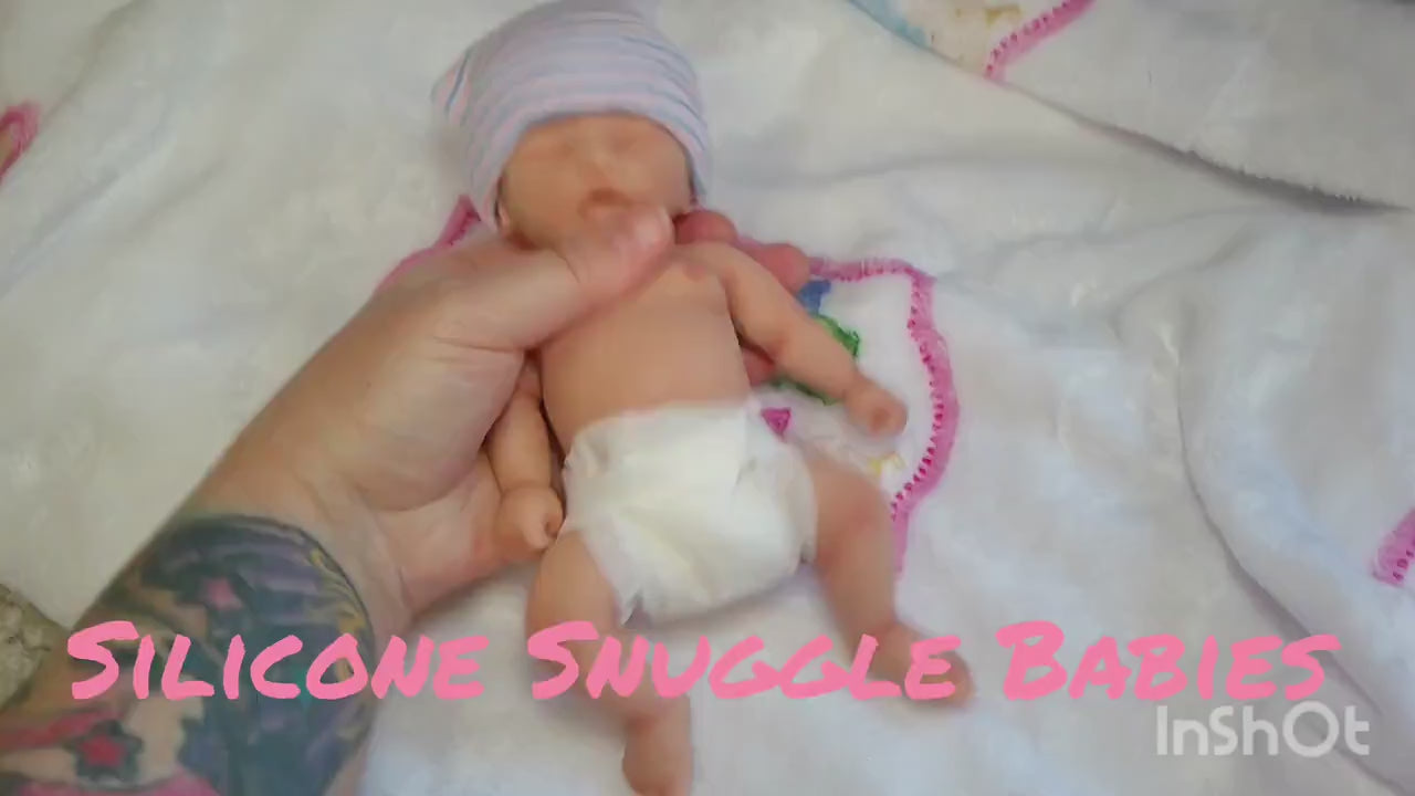 Silicone Baby Girl Doll 8 inch "Izzy"
