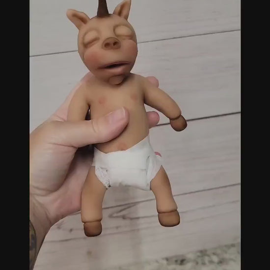 Handmade 7" Unicorn Silicone Baby Doll "Fantasia"
