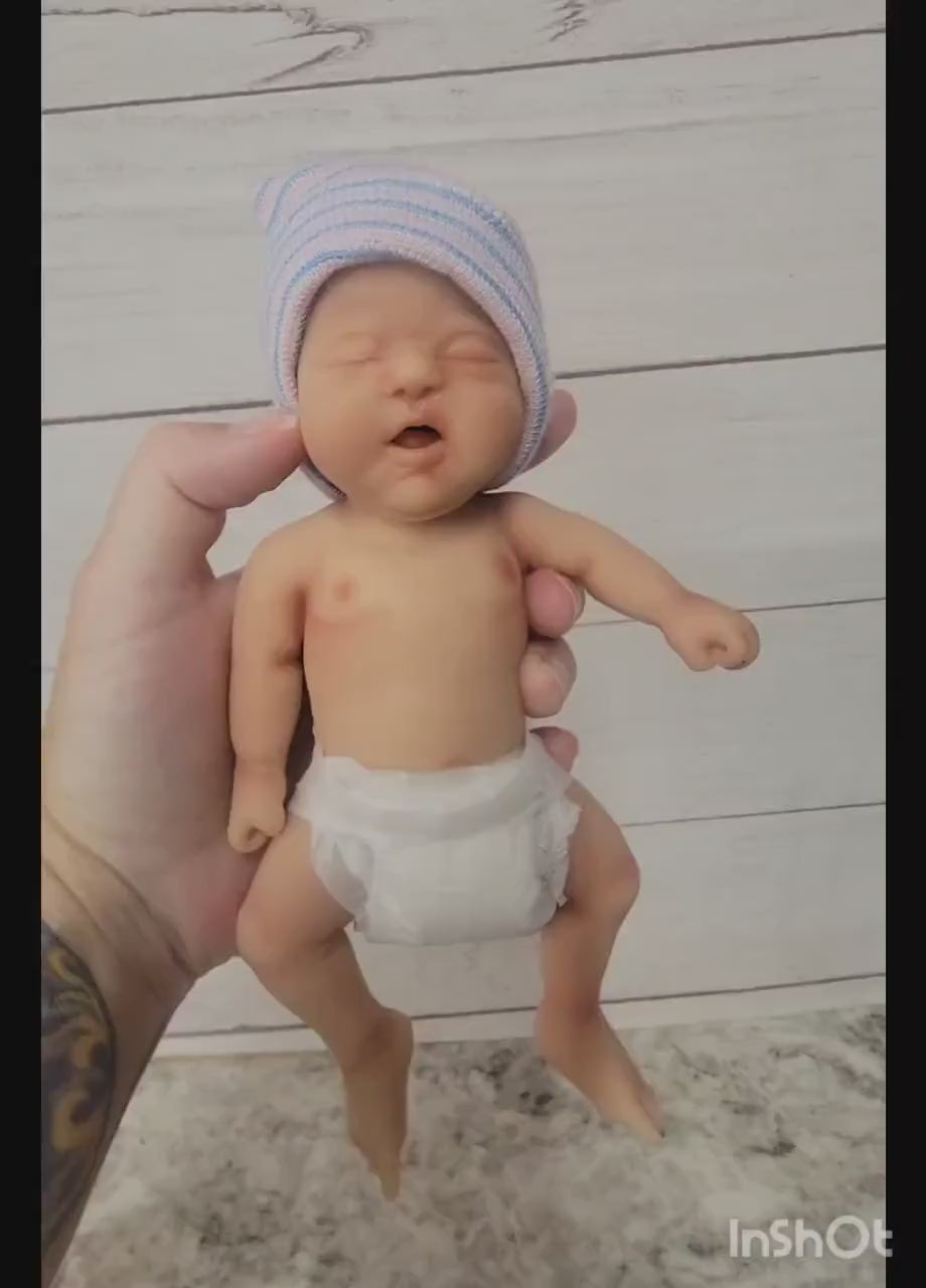 Drink and Wet Silicone Baby Doll 7 inch "Jackson" or "Jada"