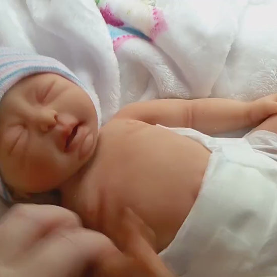Silicone baby Doll 14 inch Boy or Girl "Lincoln" or "Liberty"