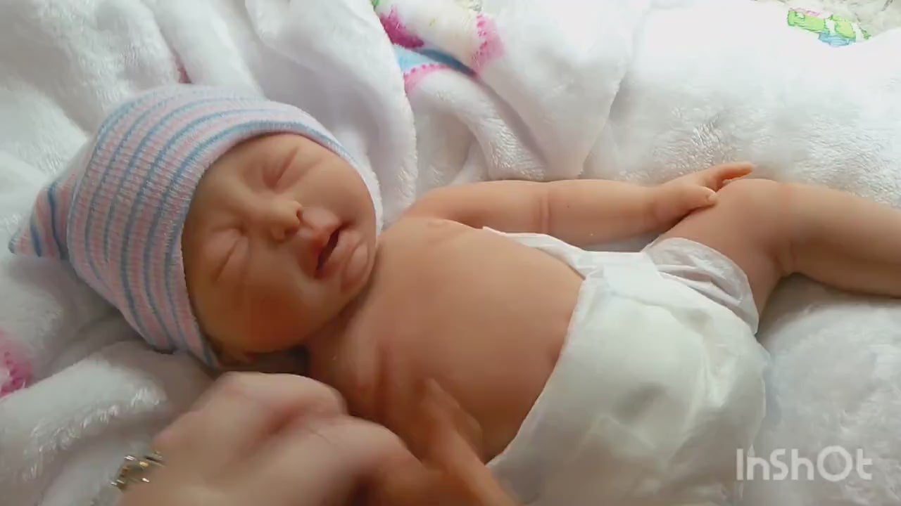 Silicone baby Doll 14 inch Boy or Girl "Lincoln" or "Liberty"